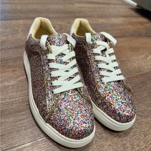 Kate Spade Multicolor Glitter Sneakers with White Laces